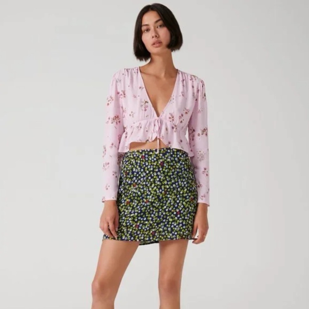 Sunday Best Pink Floral Crop Top